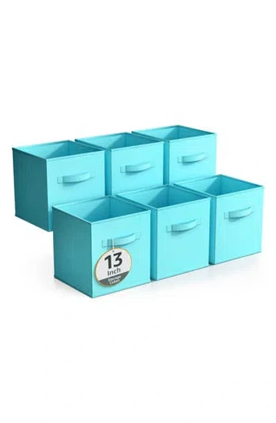 Sorbus 6-pack Collapsible Storage Cube In Aqua