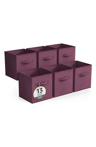 Sorbus 6-pack Collapsible Storage Cube In Purple