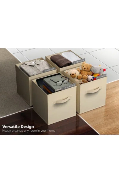 Sorbus 8-pack Collapsible Storage Cubes In Beige
