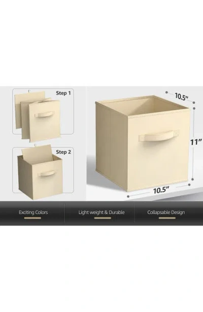 Sorbus 8-pack Collapsible Storage Cubes In Beige