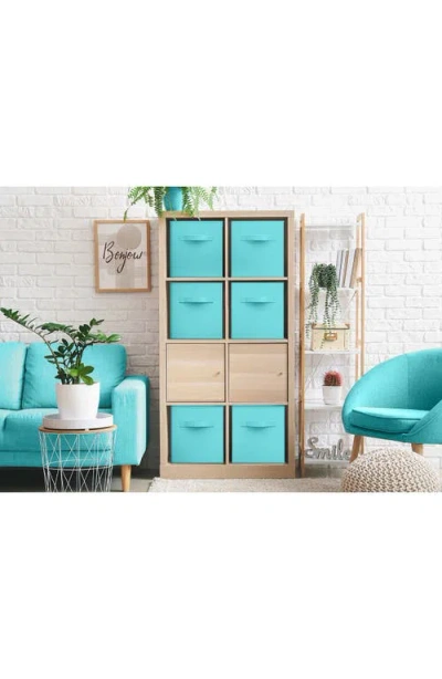 Sorbus 6-pack Collapsible Storage Cube In Aqua