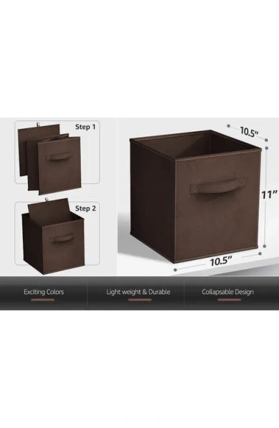 Sorbus Collapsible Storage Cube In Chocolate