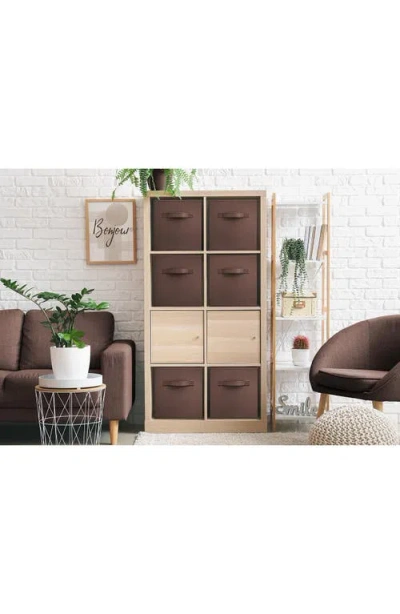 Sorbus Collapsible Storage Cube In Chocolate