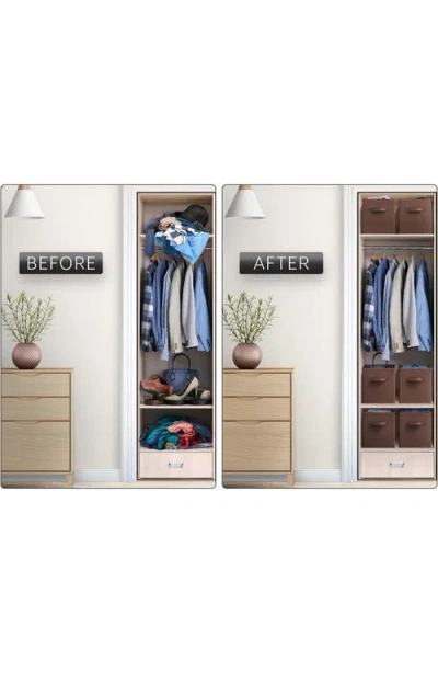 Sorbus Collapsible Storage Cube In Chocolate