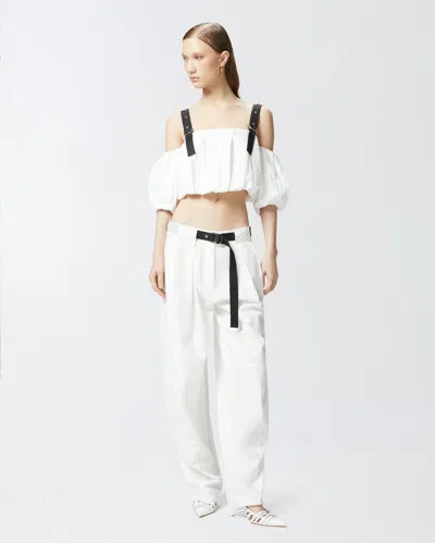 Pinko Cotton Raul Top In Blanc/noir