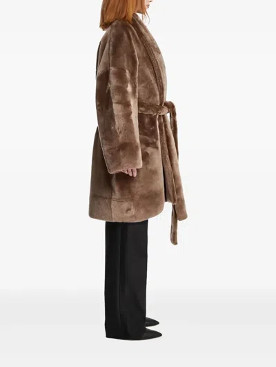 The Row Lucja Coat In Brown