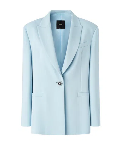 Pinko Cady Single-breasted Jacket In Ice Blue