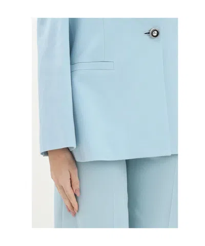 Pinko Cady Single-breasted Jacket In Ice Blue