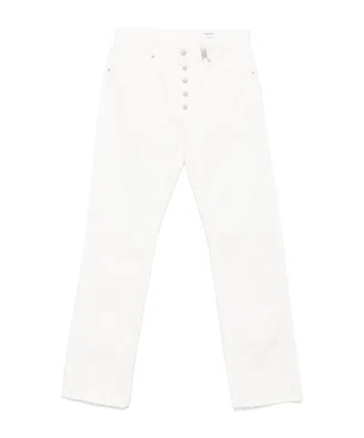 Alexander Mcqueen High Waist 5 Pockets Belt Loops Trousers In White