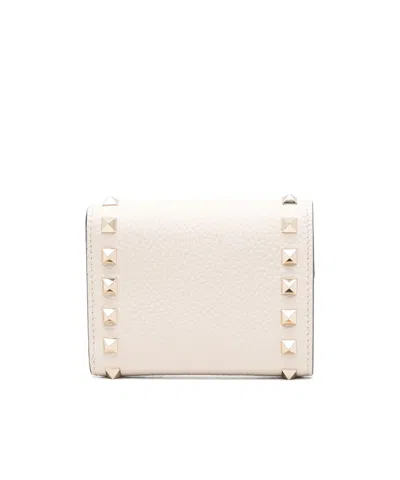 Valentino Rockstud Wallet In Nude