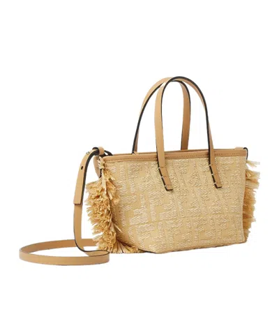 Fendi Mini Roll Tote Bag In Light Brown