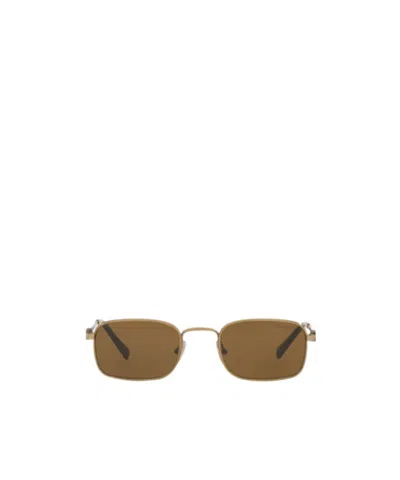 Miu Miu Full Frame Sunglasses In Ancient Gold