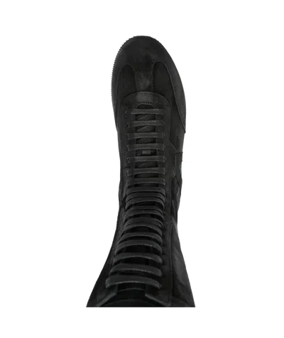 Ann Demeulemeester Fides Soft High Top Boxing Sneakers In Black