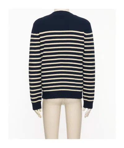 Valentino "chez Valentine" Wool Sweater In Blue