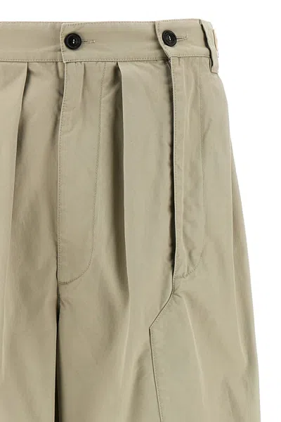 Dsquared2 Tailored Pleated Trousers With Button Detailing In Beige