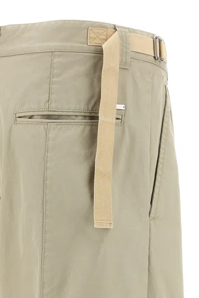 Dsquared2 Tailored Pleated Trousers With Button Detailing In Beige