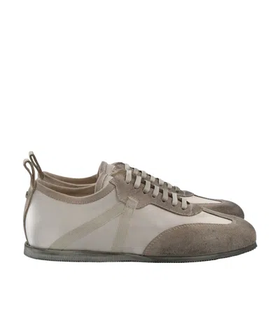 Ann Demeulemeester Siru Soft Low-top Boxing Sneakers In Chalk