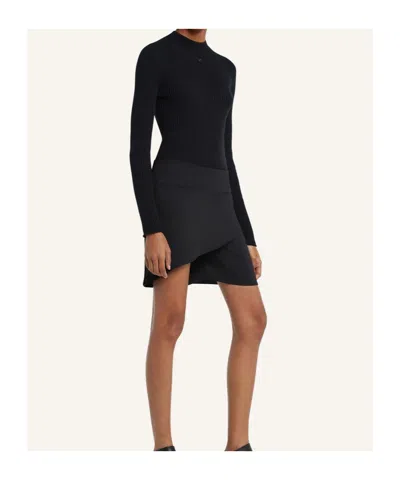 Courrèges Courreges Ribbed Knit Pullover Sweater In Black
