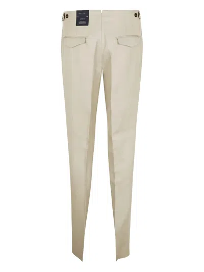 Incotex Tailored Pleated Front Trousers With Back Pockets In Neutrals