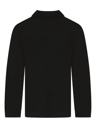 Lacoste Solid Long Sleeve Polo In Black