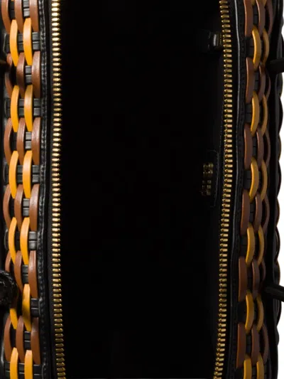 Miu Miu Beau Woven-effect Tote Bag In Brown