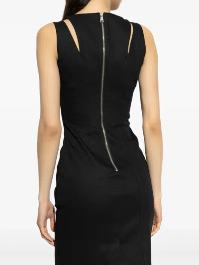 Versace Jeans Couture Baroque Buckle Sleeveless Midi Dress In Black