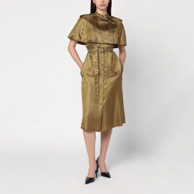 Burberry Midikleid Im Trenchcoat-stil In Green