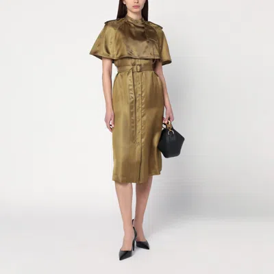 Burberry Midikleid Im Trenchcoat-stil In Green