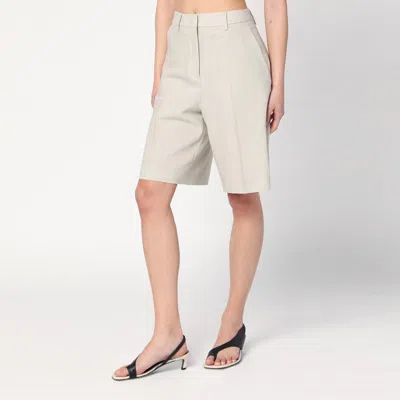 Golden Goose Belt Loop Shorts In Beige