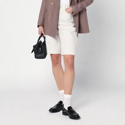 Tagliatore Brown Double-breasted Linen Jacket Women In Brown