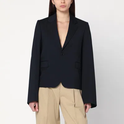 Loewe Black Wool Single-breasted Blazer In Black