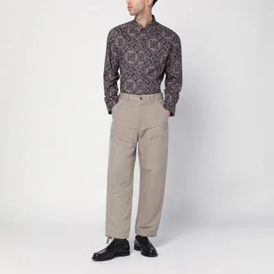 Brunello Cucinelli Paisley Print Cotton Shirt In Multicolor