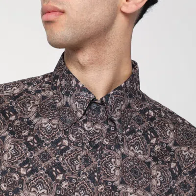 Brunello Cucinelli Paisley Print Cotton Shirt In Multicolor