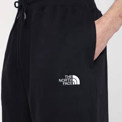 The North Face Black Cotton-blend Shorts With Logo In Light Blue