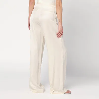 Rohe White Pants With Elastic Drawstring Waist In White