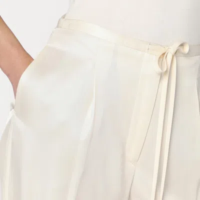 Rohe White Pants With Elastic Drawstring Waist In White