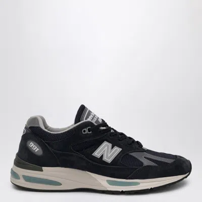 New Balance Mesh And Suede Sneakers With Reflective Accents In Blue