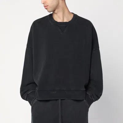 Entire Studios Washed Black Sweatshirt In Cotton In Black