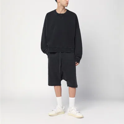 Entire Studios Washed Black Sweatshirt In Cotton In Black