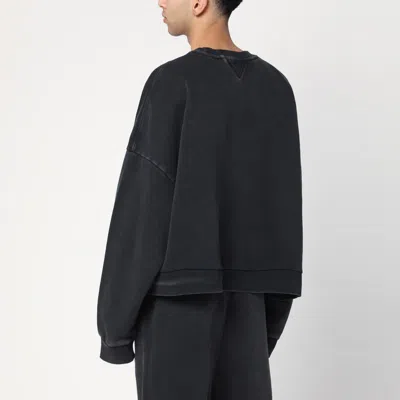 Entire Studios Washed Black Sweatshirt In Cotton In Black