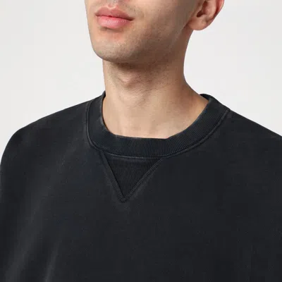 Entire Studios Washed Black Sweatshirt In Cotton In Black