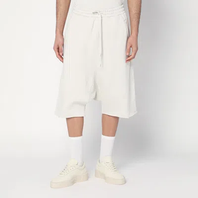 Entire Studios Ivory Bermuda Shorts With Low Crotch In White