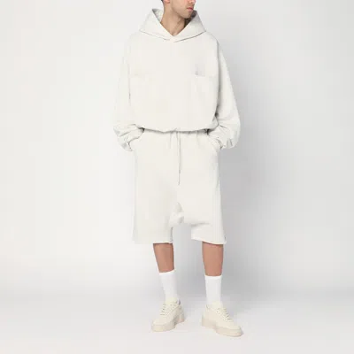 Entire Studios Ivory Bermuda Shorts With Low Crotch In White