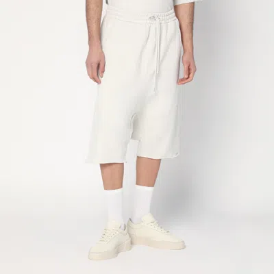 Entire Studios Ivory Bermuda Shorts With Low Crotch In White