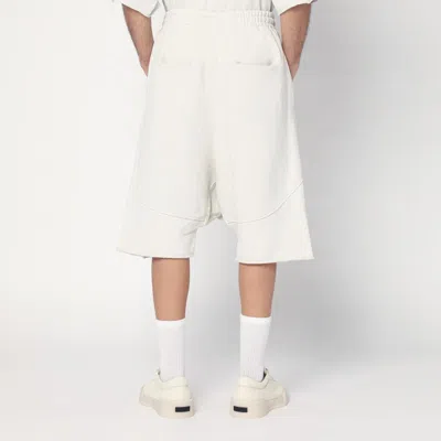 Entire Studios Ivory Bermuda Shorts With Low Crotch In White