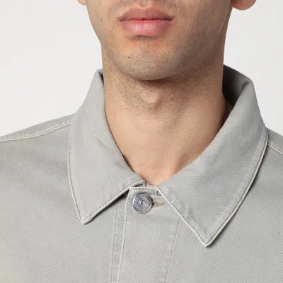 Brunello Cucinelli Structured Denim Jacket With Soft Finish In Green