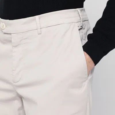 Brunello Cucinelli Greige Cotton Regular Pants In Beige