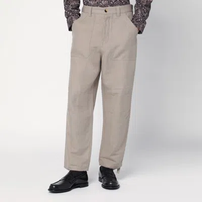 Brunello Cucinelli Linen Pants In Beige