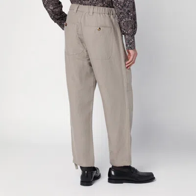 Brunello Cucinelli Linen Pants In Beige