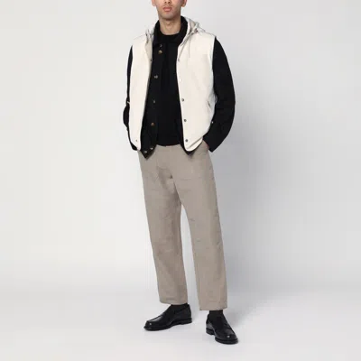 Brunello Cucinelli White Vest In Nylon Blend In White